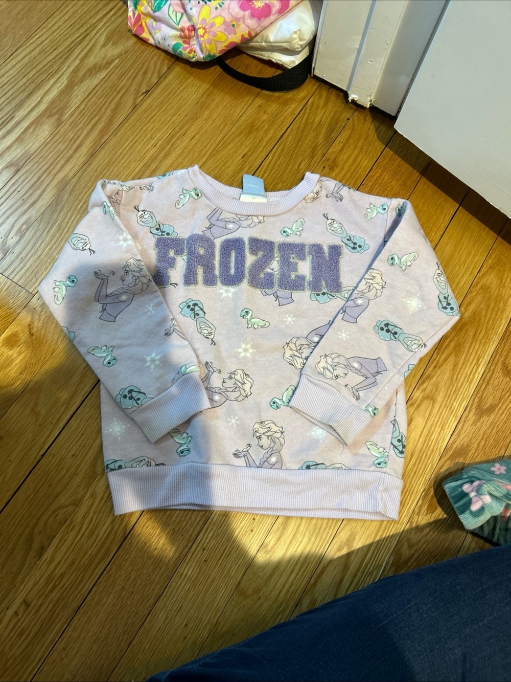 Disney Pastel Lilac 'Frozen' Girls Sweatshirt with Mint Accents